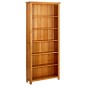 vidaXL Bücherregal 6 Fächer 80x22,5x180 cm Massivholz Eiche vidaXL Bücherregal 6 Fächer 80x22,5x180 cm Massivholz Eiche