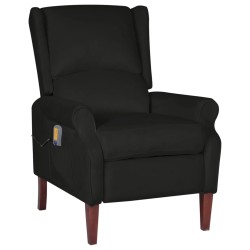 vidaXL Massagesessel Verstellbar Schwarz Samt