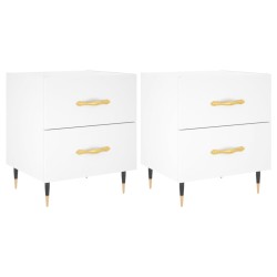 vidaXL Nachttische 2 Stk. Weiß 40x35x47,5 cm Holzwerkstoff