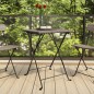 vidaXL Bistrotisch Klappbar Grau 55x54x71 cm Poly Rattan vidaXL Bistrotisch Klappbar Grau 55x54x71 cm Poly Rattan