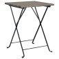 vidaXL Bistrotisch Klappbar Grau 55x54x71 cm Poly Rattan vidaXL Bistrotisch Klappbar Grau 55x54x71 cm Poly Rattan