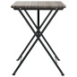 vidaXL Bistrotisch Klappbar Grau 55x54x71 cm Poly Rattan vidaXL Bistrotisch Klappbar Grau 55x54x71 cm Poly Rattan