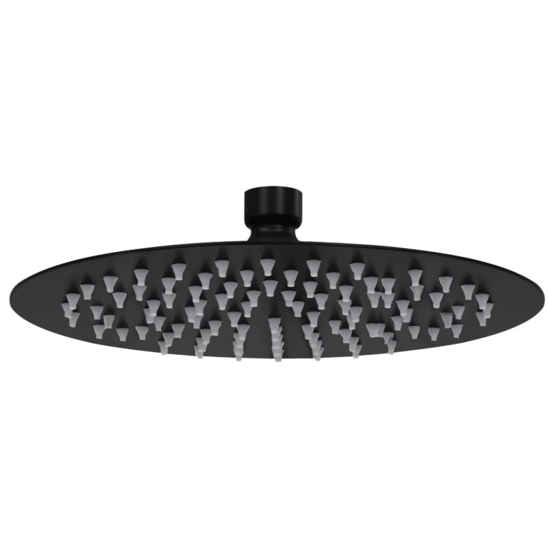 vidaXL Regenbrause Edelstahl 20 cm Rund Schwarz vidaXL Regenbrause Edelstahl 20 cm Rund Schwarz