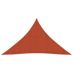 vidaXL Sonnensegel 160 g/m² Terrakottarot 3,5x3,5x4,9 m HDPE