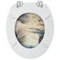 vidaXL Toilettensitz mit Deckel MDF Strand-Design vidaXL Toilettensitz mit Deckel MDF Strand-Design