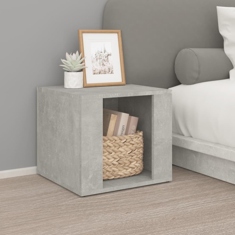 vidaXL Nachttisch Betongrau 41x40x36 cm Holzwerkstoff vidaXL Nachttisch Betongrau 41x40x36 cm Holzwerkstoff