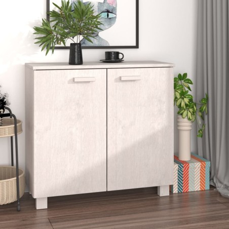 vidaXL Sideboard HAMAR Weiß 85x35x80 cm Massivholz Kiefer