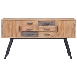 vidaXL Beistellschrank 140 x 30 x 75 cm Massivholz Teak
