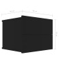 vidaXL Nachttisch Schwarz 40x30x30 cm Holzwerkstoff vidaXL Nachttisch Schwarz 40x30x30 cm Holzwerkstoff