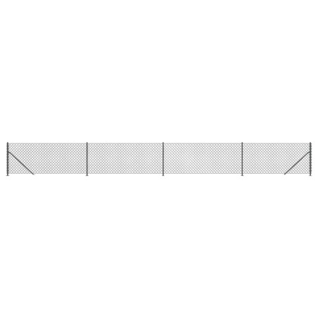 Maschendrahtzaun mit Bodenflansch Anthrazit 1,1x10 m
