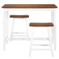 vidaXL Bartisch- und Hocker-Set 3-tlg. Massivholz vidaXL Bartisch- und Hocker-Set 3-tlg. Massivholz