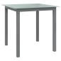 vidaXL Gartentisch Hellgrau 80x80x74 cm Aluminium und Glas vidaXL Gartentisch Hellgrau 80x80x74 cm Aluminium und Glas