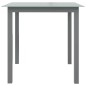 vidaXL Gartentisch Hellgrau 80x80x74 cm Aluminium und Glas vidaXL Gartentisch Hellgrau 80x80x74 cm Aluminium und Glas