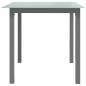 vidaXL Gartentisch Hellgrau 80x80x74 cm Aluminium und Glas vidaXL Gartentisch Hellgrau 80x80x74 cm Aluminium und Glas