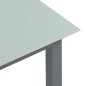 vidaXL Gartentisch Hellgrau 80x80x74 cm Aluminium und Glas vidaXL Gartentisch Hellgrau 80x80x74 cm Aluminium und Glas