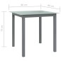 vidaXL Gartentisch Hellgrau 80x80x74 cm Aluminium und Glas vidaXL Gartentisch Hellgrau 80x80x74 cm Aluminium und Glas