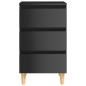 vidaXL Nachttisch mit Massivholz-Beinen Hochglanz-Schwarz 40x35x69 cm vidaXL Nachttisch mit Massivholz-Beinen Hochglanz-Schwarz 40x35x69 cm