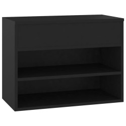 vidaXL Schuhbank Schwarz 60x30x45 cm Holzwerkstoff