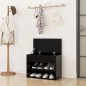 vidaXL Schuhbank Schwarz 60x30x45 cm Holzwerkstoff vidaXL Schuhbank Schwarz 60x30x45 cm Holzwerkstoff