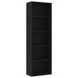 vidaXL Bücherregal 5 Fächer Schwarz 60x30x189 cm Holzwerkstoff vidaXL Bücherregal 5 Fächer Schwarz 60x30x189 cm Holzwerkstoff