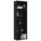 vidaXL Bücherregal 5 Fächer Schwarz 60x30x189 cm Holzwerkstoff vidaXL Bücherregal 5 Fächer Schwarz 60x30x189 cm Holzwerkstoff