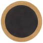 vidaXL Teppich Geflochten Schwarz & Natur 120 cm Jute & Baumwolle Rund vidaXL Teppich Geflochten Schwarz & Natur 120 cm Jute & Baumwolle Rund