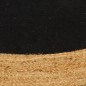 vidaXL Teppich Geflochten Schwarz & Natur 120 cm Jute & Baumwolle Rund vidaXL Teppich Geflochten Schwarz & Natur 120 cm Jute & Baumwolle Rund