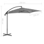 vidaXL Ampelschirm mit Stahlmast 250×250 cm Anthrazit vidaXL Ampelschirm mit Stahlmast 250×250 cm Anthrazit