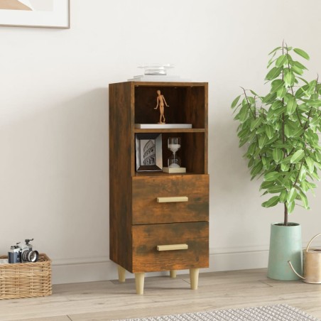 vidaXL Sideboard Räuchereiche 34,5x34x90 cm Holzwerkstoff