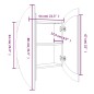vidaXL Badezimmerschrank mit Rundem Spiegel & LED Grau 54x54x17,5 cm vidaXL Badezimmerschrank mit Rundem Spiegel & LED Grau 54x54x17,5 cm
