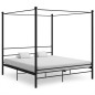 vidaXL Himmelbett Schwarz Metall 180x200 cm vidaXL Himmelbett Schwarz Metall 180x200 cm