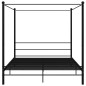 vidaXL Himmelbett Schwarz Metall 180x200 cm vidaXL Himmelbett Schwarz Metall 180x200 cm