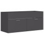 vidaXL Waschbeckenunterschrank Grau 100x38,5x46 cm Holzwerkstoff vidaXL Waschbeckenunterschrank Grau 100x38,5x46 cm Holzwerkstoff