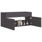 vidaXL Waschbeckenunterschrank Grau 100x38,5x46 cm Holzwerkstoff vidaXL Waschbeckenunterschrank Grau 100x38,5x46 cm Holzwerkstoff