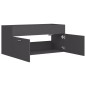 vidaXL Waschbeckenunterschrank Grau 100x38,5x46 cm Holzwerkstoff vidaXL Waschbeckenunterschrank Grau 100x38,5x46 cm Holzwerkstoff