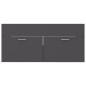 vidaXL Waschbeckenunterschrank Grau 100x38,5x46 cm Holzwerkstoff vidaXL Waschbeckenunterschrank Grau 100x38,5x46 cm Holzwerkstoff