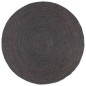 vidaXL Teppich Handgefertigt Jute Rund 180 cm Dunkelgrau vidaXL Teppich Handgefertigt Jute Rund 180 cm Dunkelgrau