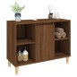 vidaXL Waschbeckenunterschrank Braun Eichen-Optik 80x33x60 cm vidaXL Waschbeckenunterschrank Braun Eichen-Optik 80x33x60 cm