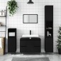 vidaXL Badschrank Schwarz 80x33x60 cm Holzwerkstoff vidaXL Badschrank Schwarz 80x33x60 cm Holzwerkstoff
