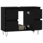 vidaXL Badschrank Schwarz 80x33x60 cm Holzwerkstoff vidaXL Badschrank Schwarz 80x33x60 cm Holzwerkstoff