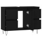 vidaXL Badschrank Schwarz 80x33x60 cm Holzwerkstoff vidaXL Badschrank Schwarz 80x33x60 cm Holzwerkstoff