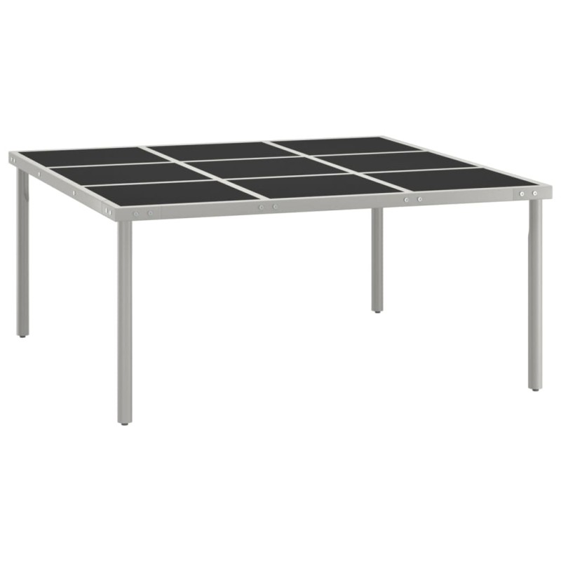 vidaXL Garten-Esstisch 170x170x74,5 cm Glas und Stahl vidaXL Garten-Esstisch 170x170x74,5 cm Glas und Stahl