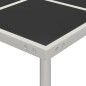 vidaXL Garten-Esstisch 170x170x74,5 cm Glas und Stahl vidaXL Garten-Esstisch 170x170x74,5 cm Glas und Stahl