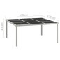 vidaXL Garten-Esstisch 170x170x74,5 cm Glas und Stahl vidaXL Garten-Esstisch 170x170x74,5 cm Glas und Stahl