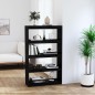 vidaXL Bücherregal Raumteiler Schwarz 80x30x135,5 cm Massivholz Kiefer vidaXL Bücherregal Raumteiler Schwarz 80x30x135,5 cm Massivholz Kiefer