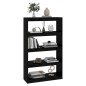 vidaXL Bücherregal Raumteiler Schwarz 80x30x135,5 cm Massivholz Kiefer vidaXL Bücherregal Raumteiler Schwarz 80x30x135,5 cm Massivholz Kiefer