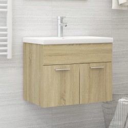 vidaXL Waschbeckenunterschrank Sonoma-Eiche 60x38,5x46cm Holzwerkstoff