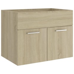 vidaXL Waschbeckenunterschrank Sonoma-Eiche 60x38,5x46cm Holzwerkstoff