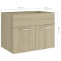 vidaXL Waschbeckenunterschrank Sonoma-Eiche 60x38,5x46cm Holzwerkstoff vidaXL Waschbeckenunterschrank Sonoma-Eiche 60x38,5x46cm Holzwerkstoff