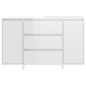 vidaXL Sideboard 3 Schubladen Hochglanz-Weiß 120x41x75cm Holzwerkstoff vidaXL Sideboard 3 Schubladen Hochglanz-Weiß 120x41x75cm Holzwerkstoff